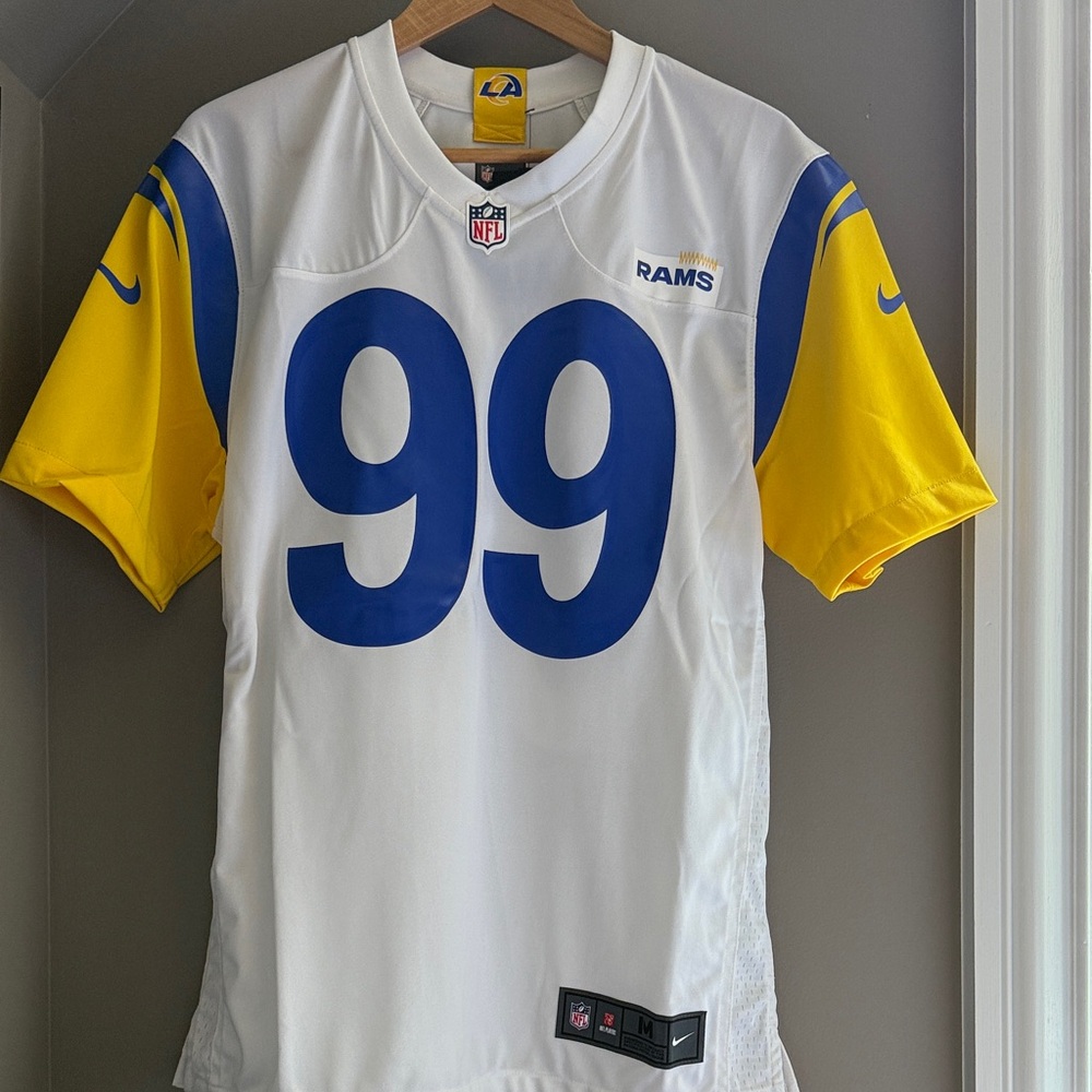(NEW) Nike Los Angeles Rams White Jersey - Donald